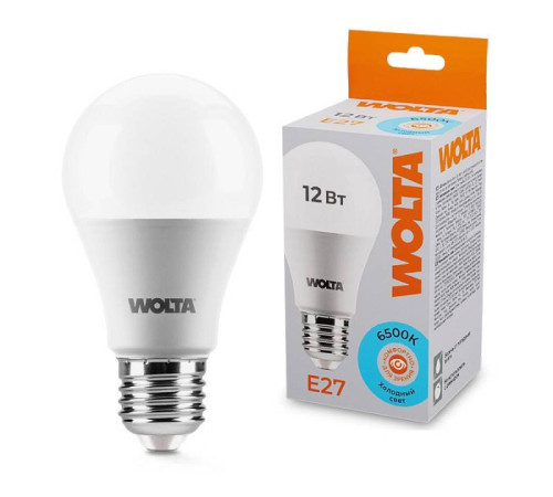 Лампа светодиодная Wolta E27 12Вт 6500K 25W60BL12E27