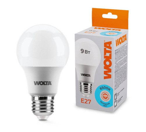 Лампа светодиодная Wolta E27 9Вт 6500K 25W60BL9E27