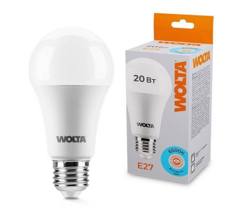 Лампа светодиодная Wolta E27 20Вт 6500K 25W65BL20E27