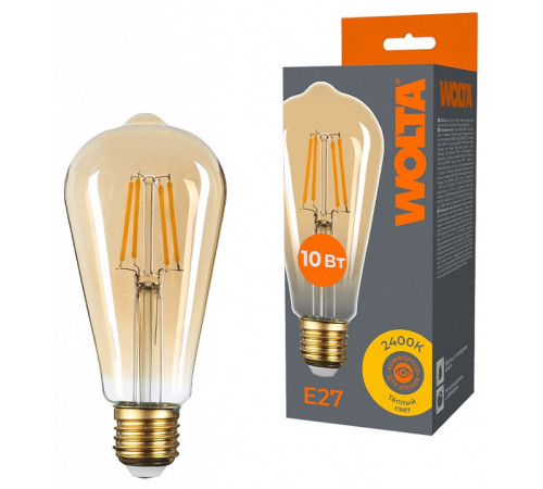 Лампа светодиодная Wolta WF-ST64-10W2.4KE27