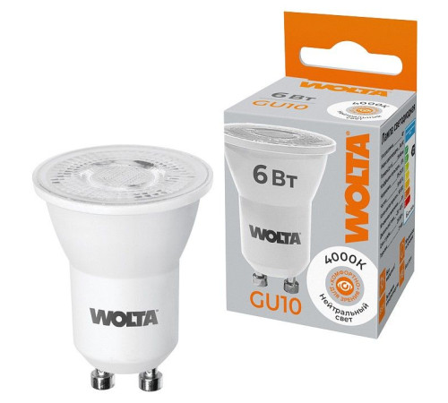 Лампа светодиодная Wolta WSTD-JCDR-MR11-6W4KGU10-L
