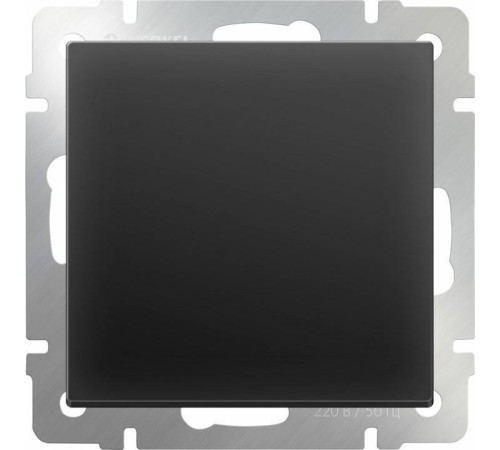 Выключатель проходной одноклавишный без рамки Werkel черный матовый W1112008