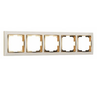 Рамка на 5 постов Werkel слоновая кость / золото W0051932