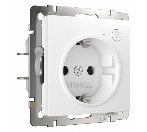 Розетка с заземлением и с шторками, без рамки с Wi-Fi Werkel белый W1171601