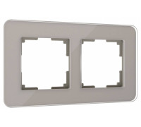 Рамка на 2 поста Werkel Elite (дымчатый, стекло) W0022417