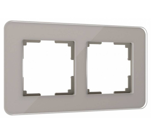 Рамка на 2 поста Werkel Elite (дымчатый, стекло) W0022417
