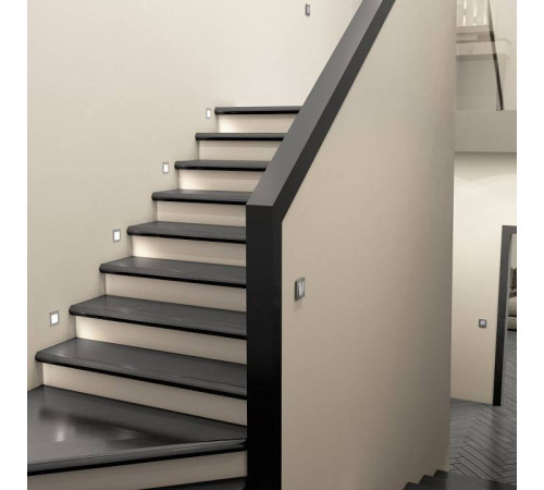 Выключатель двухклавишный без рамки Werkel серебряный W1123008