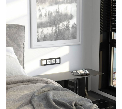 Рамка на 4 поста Werkel Elite черный W0042448