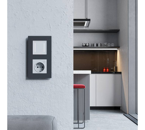 Выключатель сенсорый двухклавишный с подсветкой и функцией Wi-Fi, без рамки Werkel белые W4523001