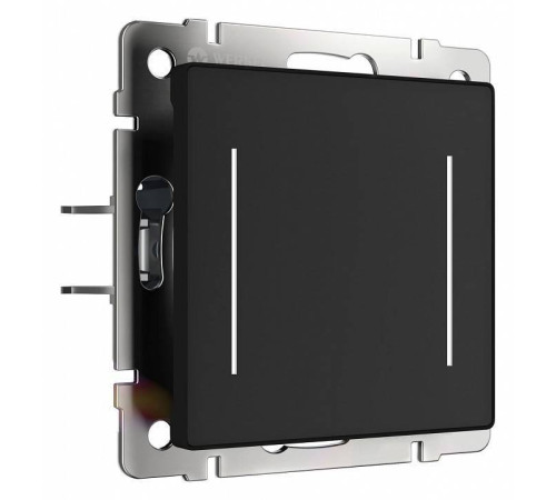 Выключатель сенсорый двухклавишный с подсветкой и функцией Wi-Fi, без рамки Werkel черные W4523008