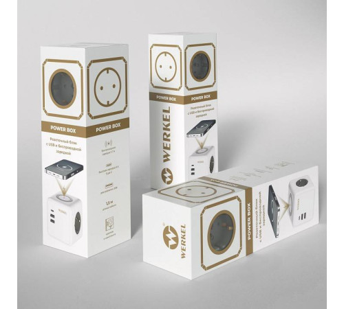 Сетевой фильтр Werkel Розеточный блок белый a066454