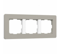 Рамка на 3 поста Werkel Split дымчатый/белый, soft-touch W0033067