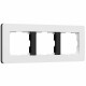 Рамка на 3 поста Werkel Split белый/черный, soft-touch W0033068