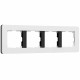 Рамка на 4 поста Werkel Split белый/черный, soft-touch W0043068