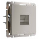 Розетка Ethernet RJ-45 и со шторками, без рамки Werkel дымчатый W1281004