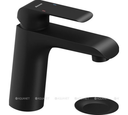 Смеситель для умывальника RAVAK Flat FL 013.20 с донным клапаном черный X070172