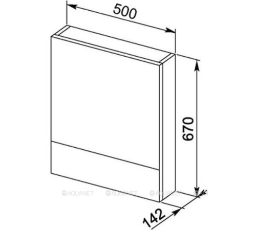 Зеркало-шкаф Aquanet Нота 50 белый 00175670