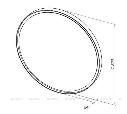 Зеркало Allen Brau INFINITY D800 мм белое 1.21017.WT