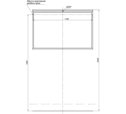 Зеркало Allen Brau Priority 120 см черный браш 1.31018.BB