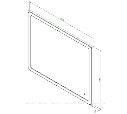 Зеркало Aquanet Ирис 100х80 LED 00326448