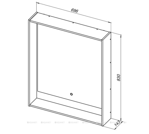 Зеркало Aquanet Милан 70 LED белый глянец 00336391