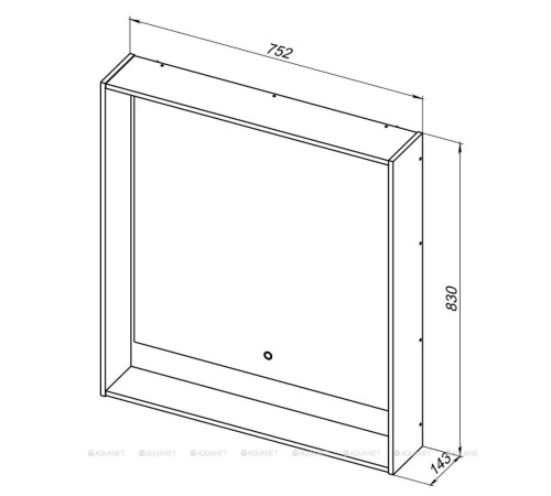Зеркало Aquanet Милан 80 LED дуб рошелье 00336395