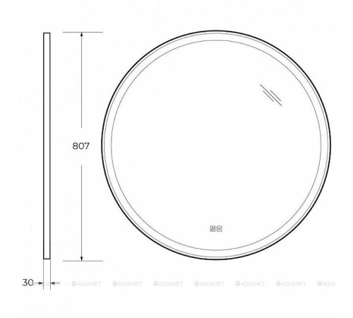 Зеркало Cezares Cadro 800 мм с подсветкой сенсором и подогревом CZR-SPC-CADRO-800-LED-TCH-WARM