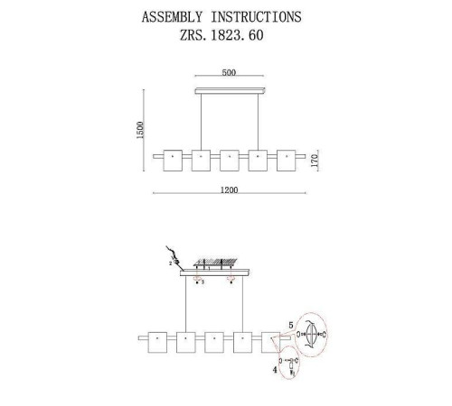 Подвесной светильник Zortes Rony ZRS.1209.01