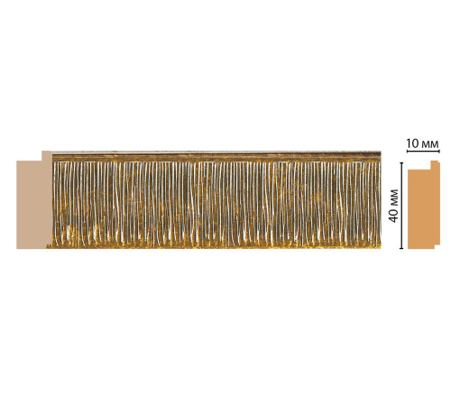 Молдинг DECOMASTER 109-17 40х10х2400 мм 109-17