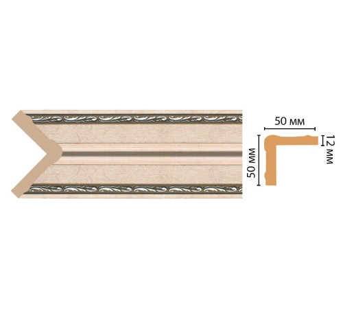 Угол интерьерный Decomaster 142-59 ДМ 50х50х2400 мм 142-59 ДМ