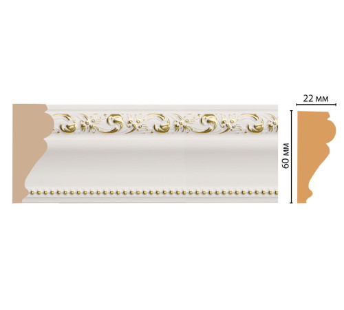 Молдинг DECOMASTER 161-54 ДМ 60х22х2400 мм 161-54 ДМ