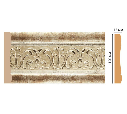 Молдинг DECOMASTER 162-127 120х15х2400 мм 162-127