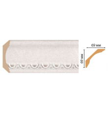 Плинтус потолочный DECOMASTER 100D-19D 69х69х2400 мм 100D-19D