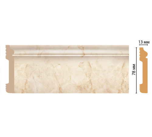 Плинтус напольный DECOMASTER D005-80 ДМ 79х13х2400 мм D005-80 ДМ