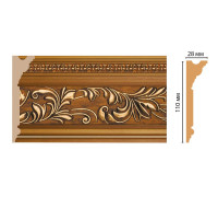 Плинтус потолочный DECOMASTER D225-1223 ДМ 110х29х2400 мм D225-1223 ДМ