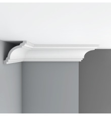 Плинтус потолочный гладкий Decomaster 140х142х2400 мм 96275