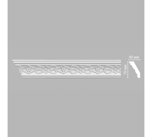 Плинтус потолочный с рисунком DECOMASTER 95619 70х40х2400 мм 95619