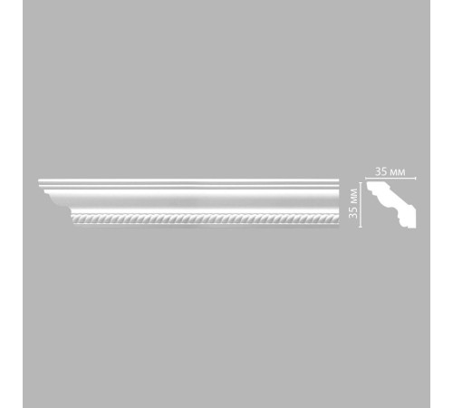 Плинтус потолочный с рисунком DECOMASTER 95637F гибкий 35х35х2400 мм 95637F