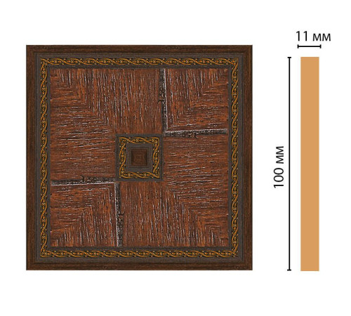Вставка декоративная цветная DECOMASTER 100х100х11 мм полистирол 156-2-2