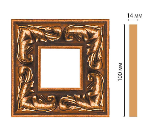 Вставка декоративная DECOMASTER 157-2-1223 100x100x14 мм 157-2-1223