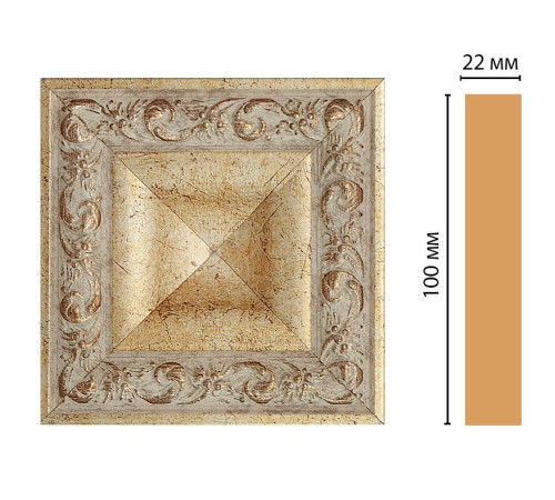 Вставка декоративная DECOMASTER D207 100x100x22 мм D207-553