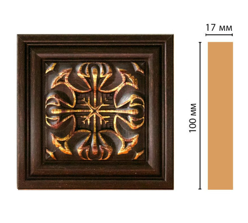 Вставка декоративная Decomaster D207-966 100x100x17 мм D207-966