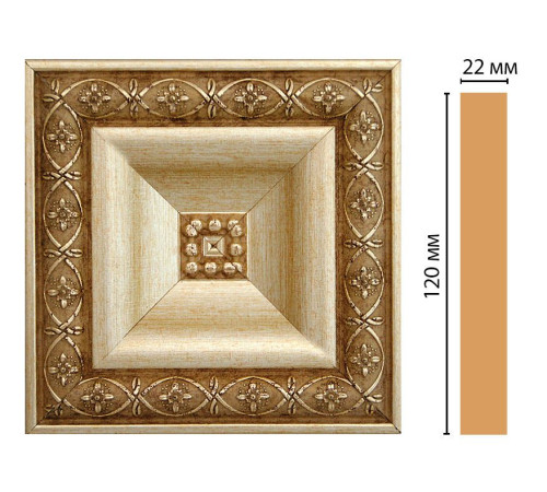 Вставка декоративная DECOMASTER D208 120х120х22 мм D208-933