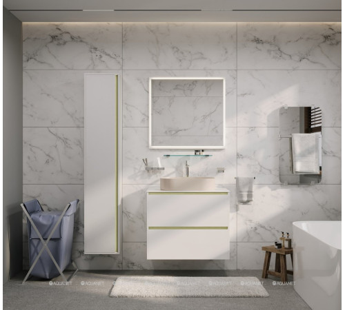 Шкаф-пенал Allen Brau ACTIVITY 35 L белый матовый/олива браш 1.34009.WM