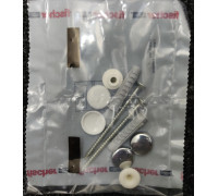 Комплект вертикальных крепежей SIMAS для унитаза и биде хром/белый F90cr/bi