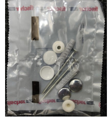 Комплект вертикальных крепежей SIMAS для унитаза и биде хром/белый F90cr/bi