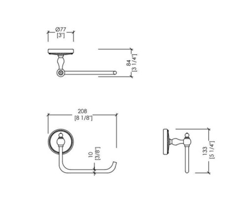 Держатель туалетной бумаги Devon&Devon Dorothy подвесной золото светлое/белый DOR411OT
