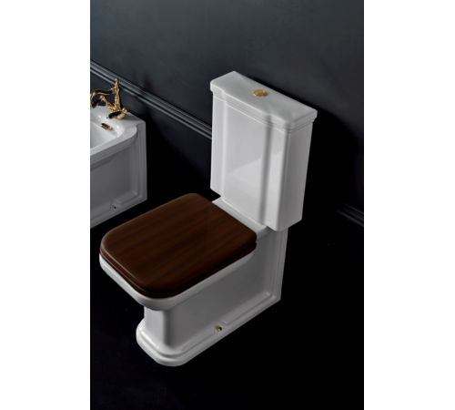 Унитаз-моноблок Kerasan Waldorf 68х40 см белый/золото 411701/418101/760391/750991