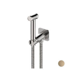 Гигиенический душ Newform X-STEEL 316 лейка с держателем без смесителя PVD Brushed pale gold 69644X.59.098