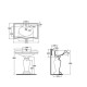 Раковина с пьедесталом Azzurra Jubilaeum 90x56 см 1 отверстие JULP0905500MBI